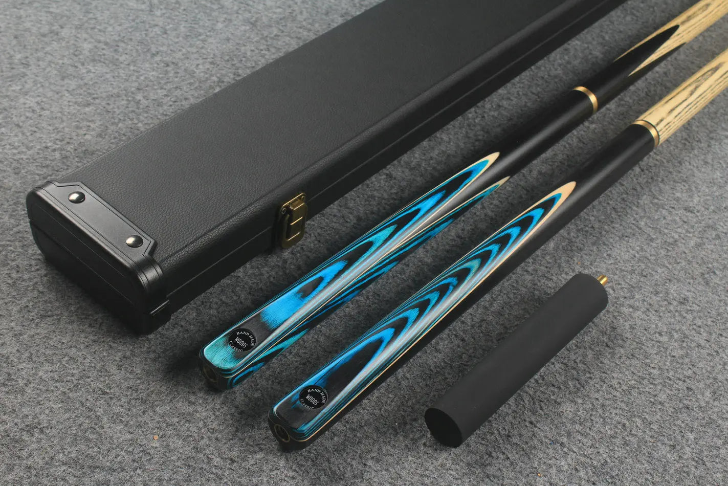 3/4 ASH english pool cue + break cue + case # 7717