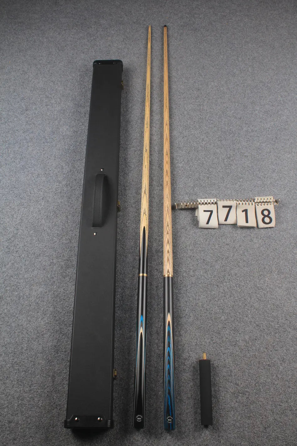 3/4 ASH english pool cue + break cue + case # 7718