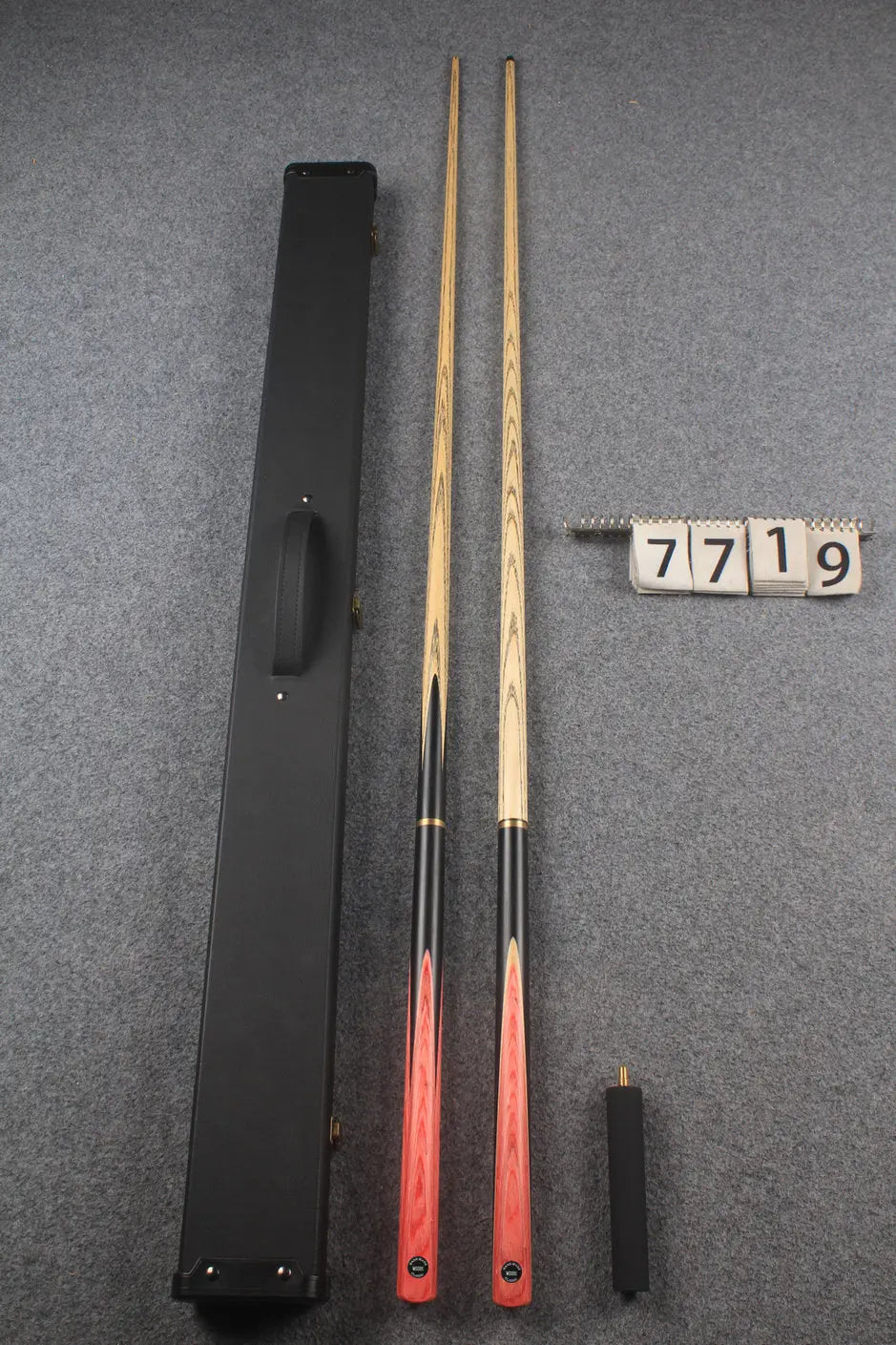 3/4 ASH english pool cue + break cue + case # 7719