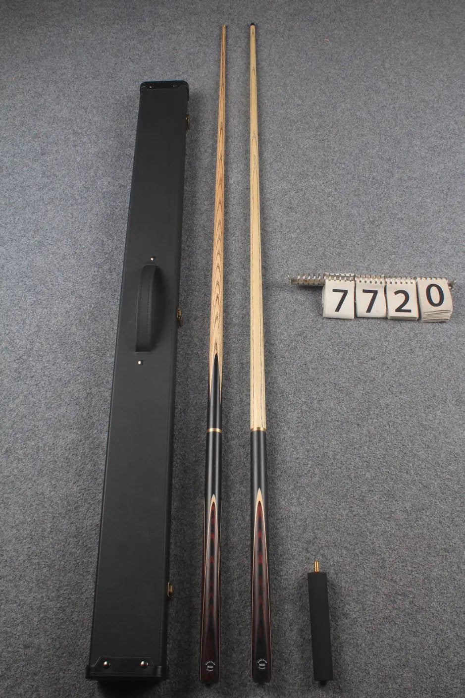 3/4 ASH english pool cue + break cue + case # 7720