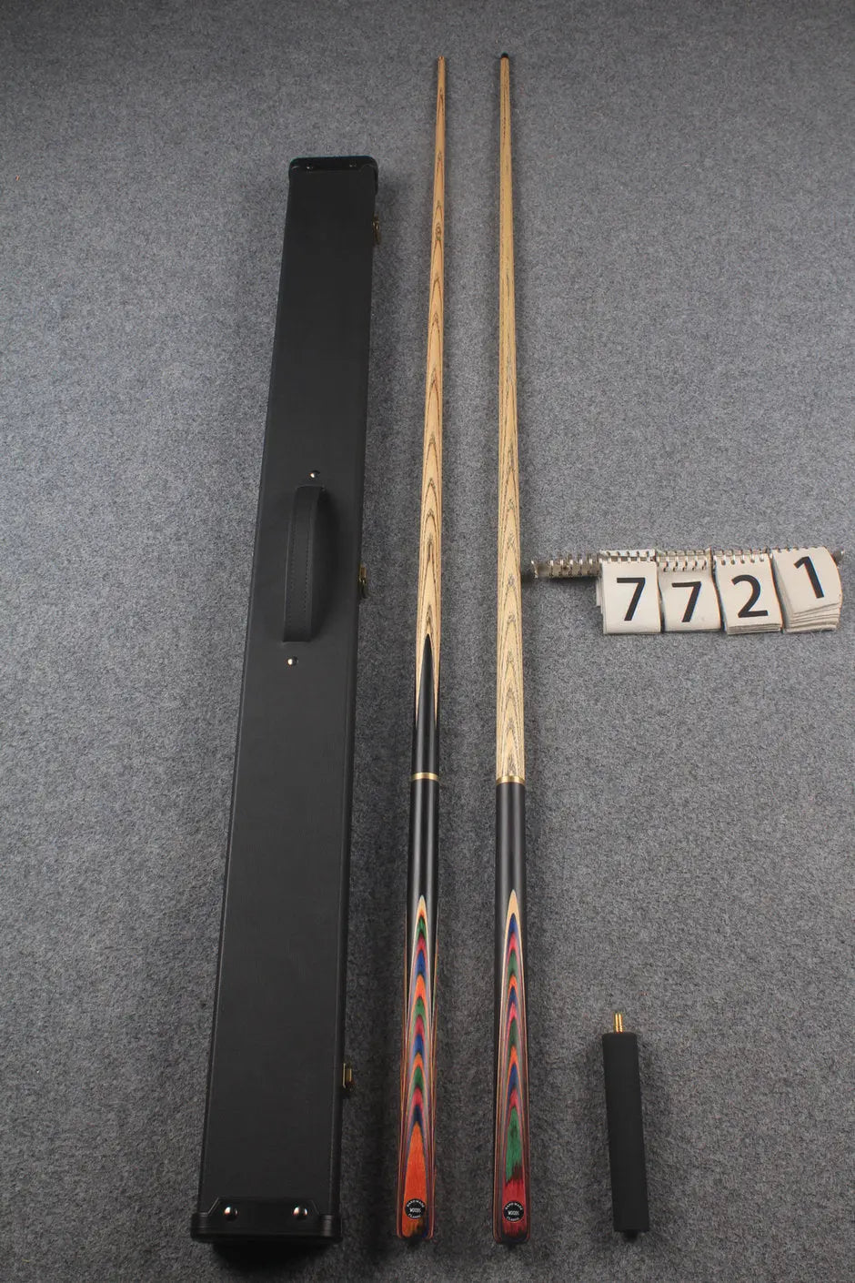 3/4 ASH english pool cue + break cue + case # 7721