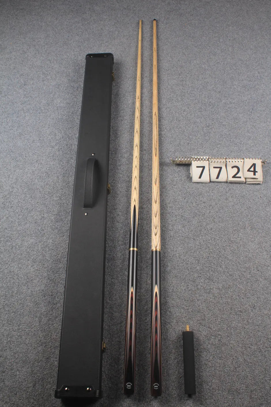 3/4 ASH english pool cue + break cue + case # 7724