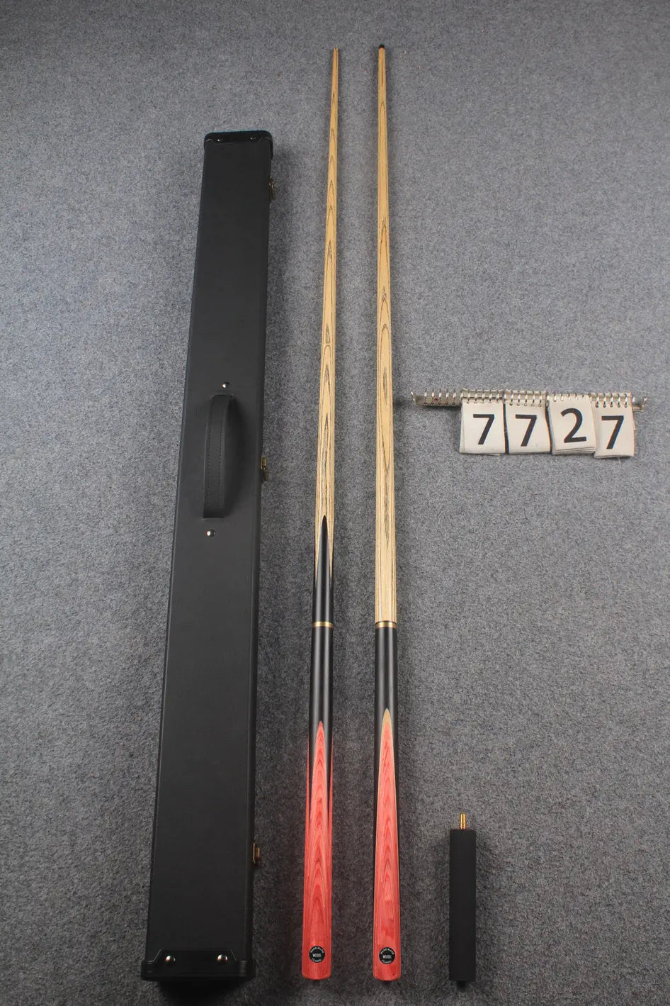 3/4 ASH english pool cue + break cue + case # 7727