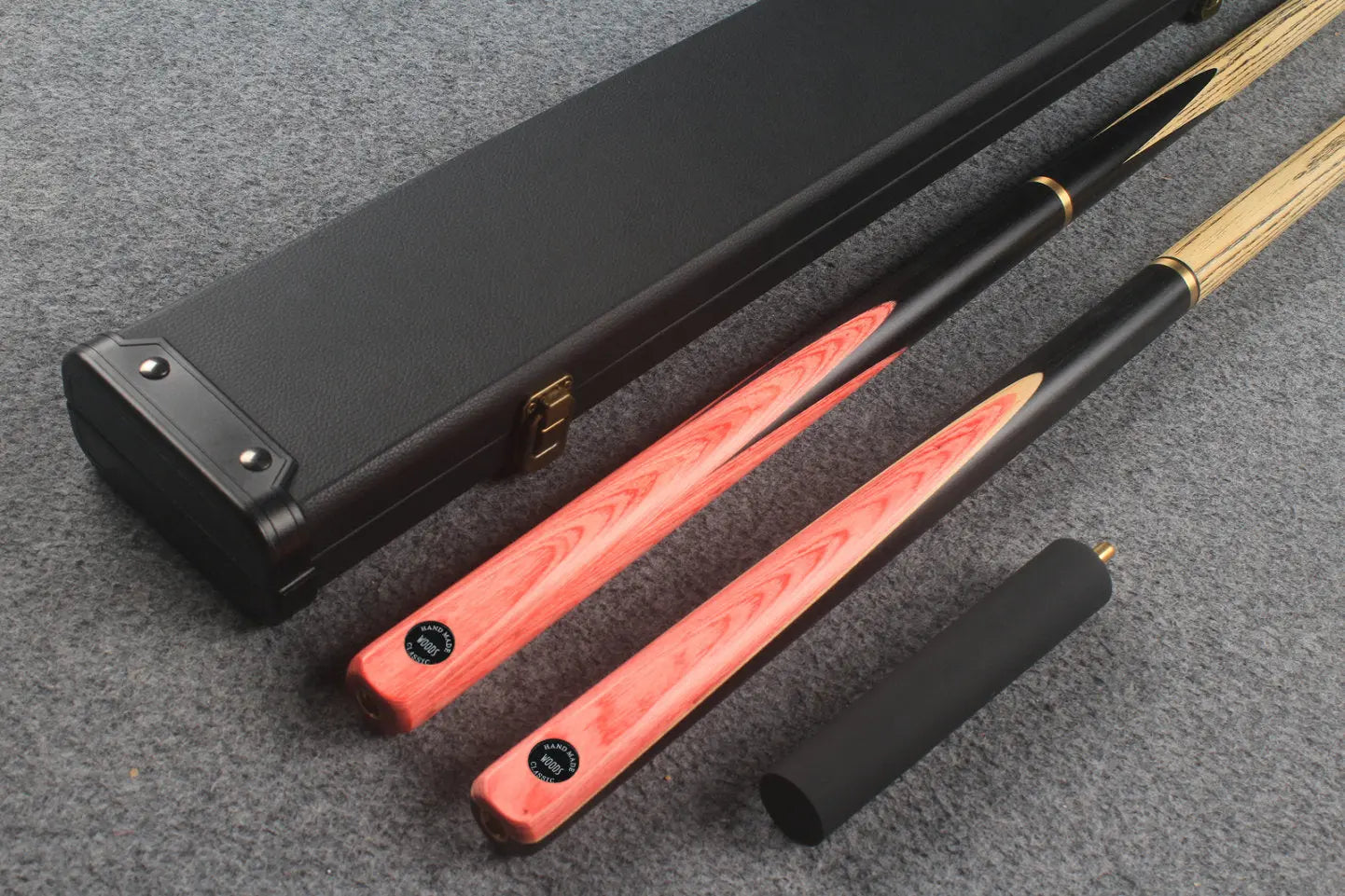 3/4 ASH english pool cue + break cue + case # 7727