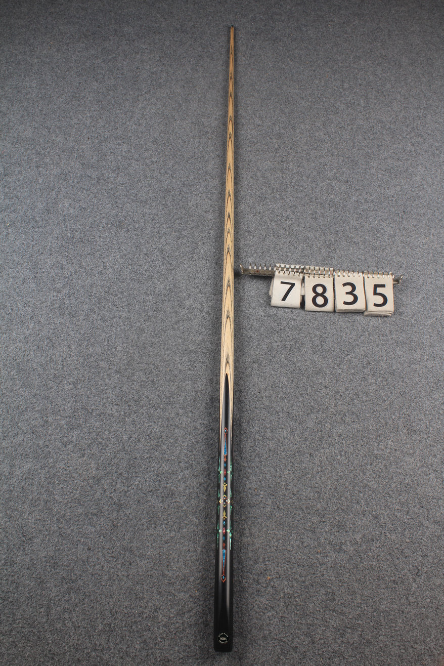 1 piece ash inlay english pool cue #7835