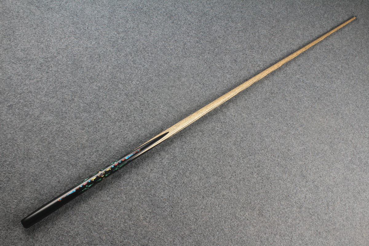 1 piece ash inlay english pool cue #7835