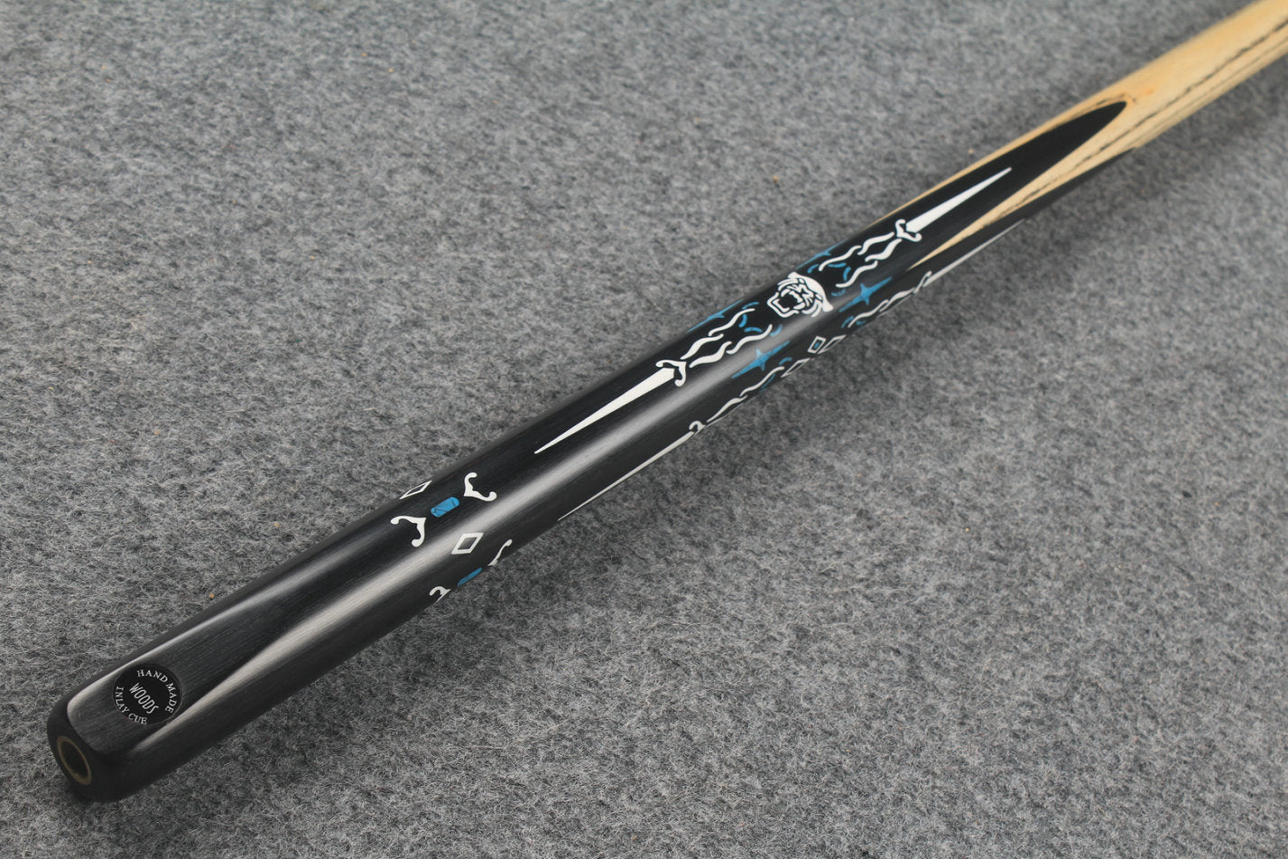 1 piece ash inlay english pool cue #7843