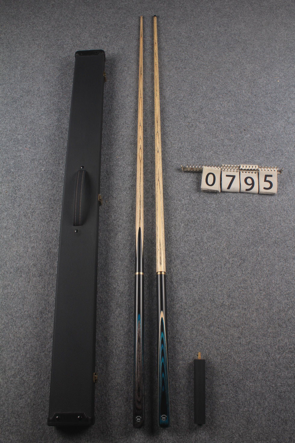 3/4 ASH english pool cue + break cue + case # 795