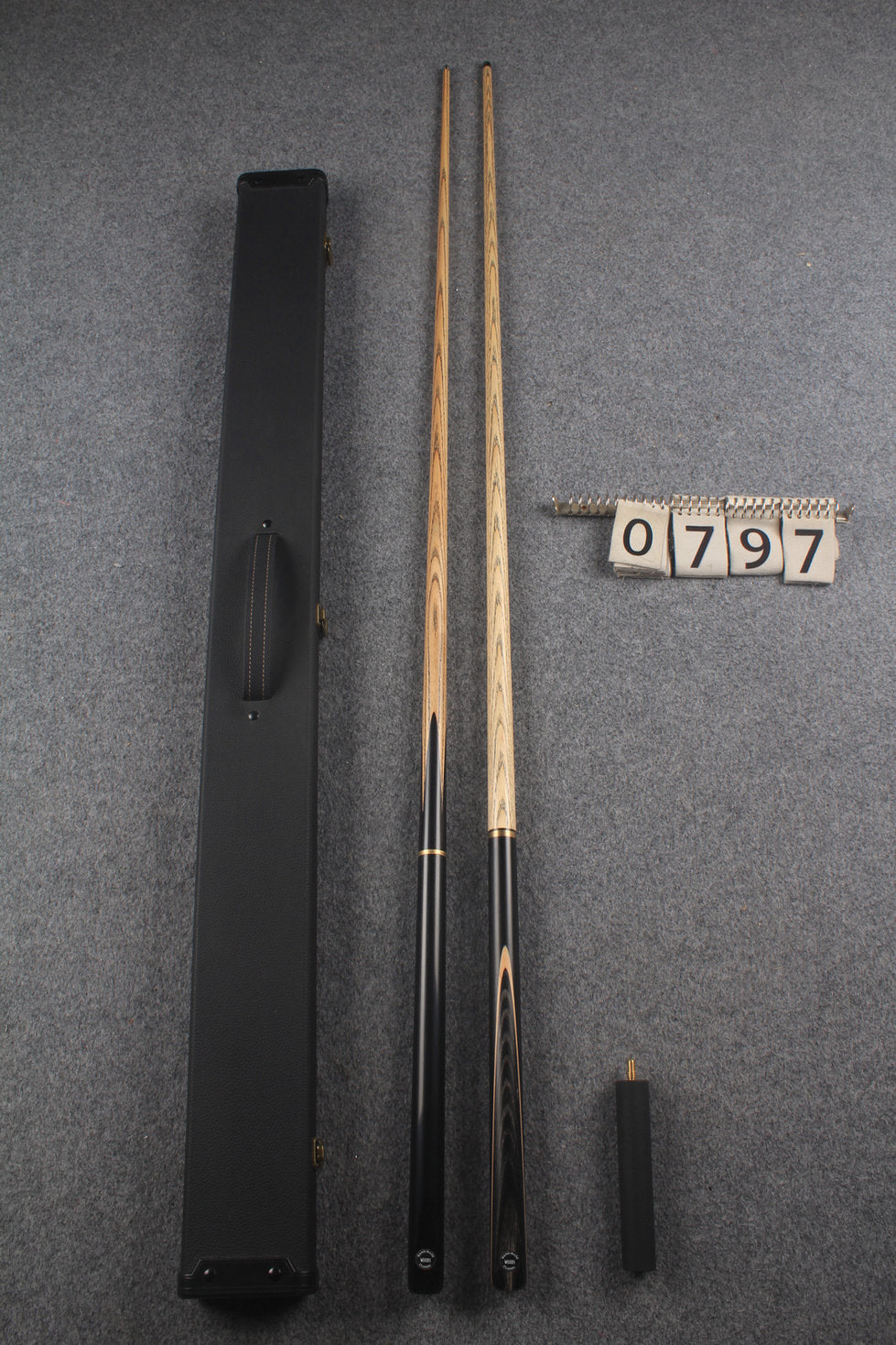 3/4 ASH english pool cue + break cue + case # 797