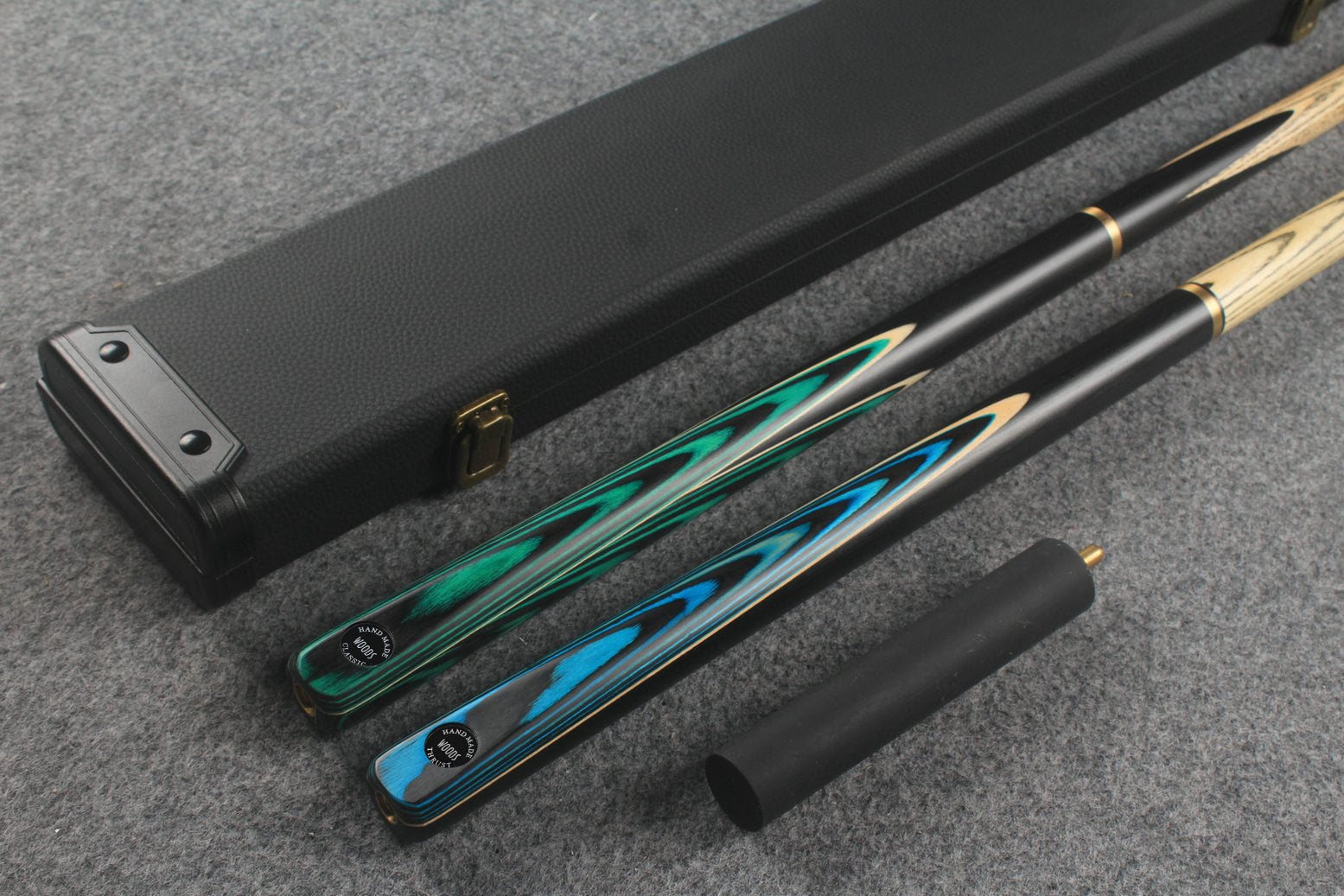 3/4 ASH english pool cue + break cue + case # 798