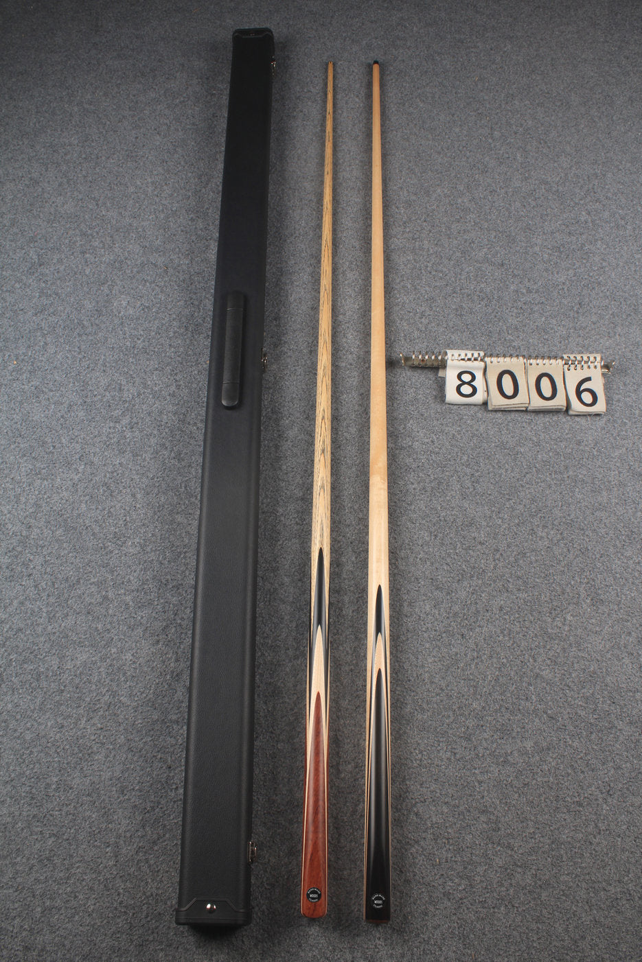 1 piece ASH english pool cue + maple break cue + case # 8006