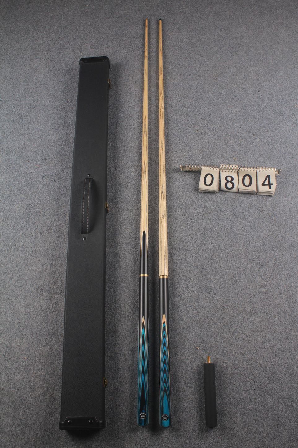 3/4 ASH english pool cue + break cue + case # 804