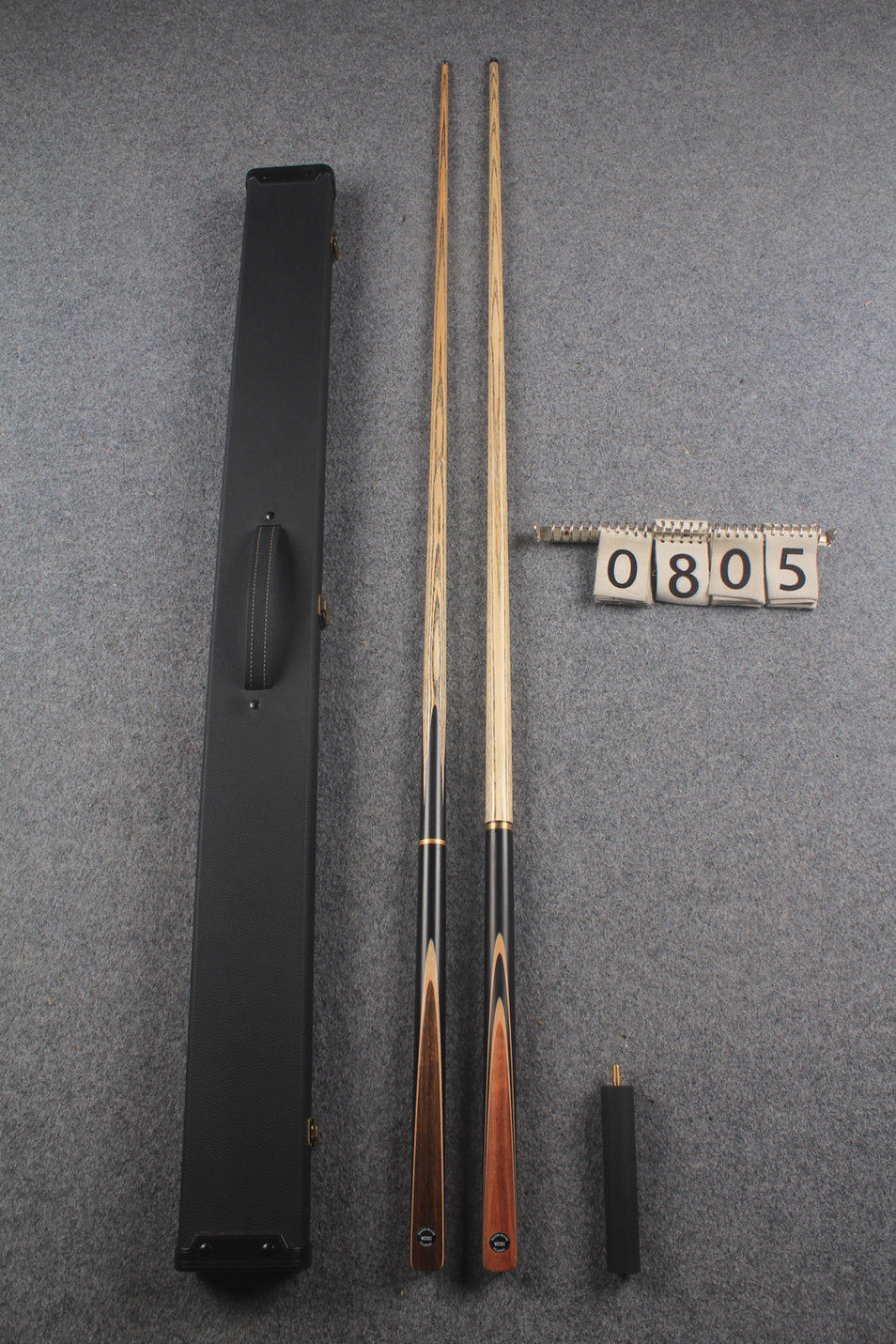 3/4 ASH english pool cue + break cue + case # 805