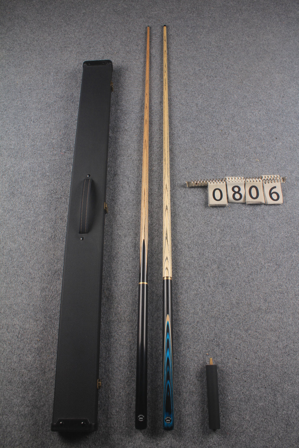 3/4 ASH english pool cue + break cue + case # 806