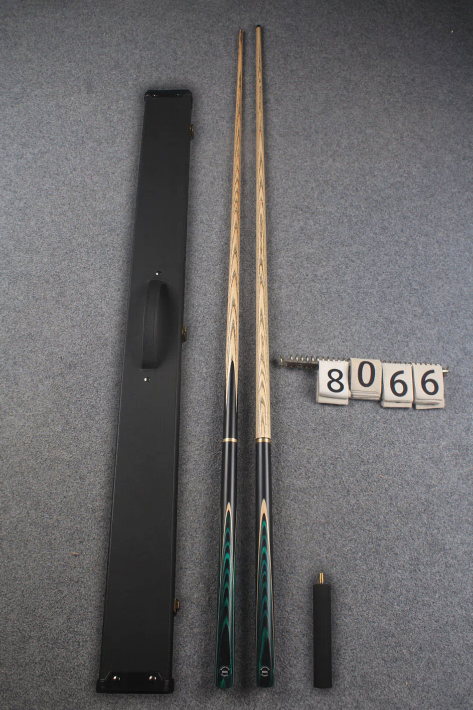 3/4 ASH english pool cue + break cue + case # 8066