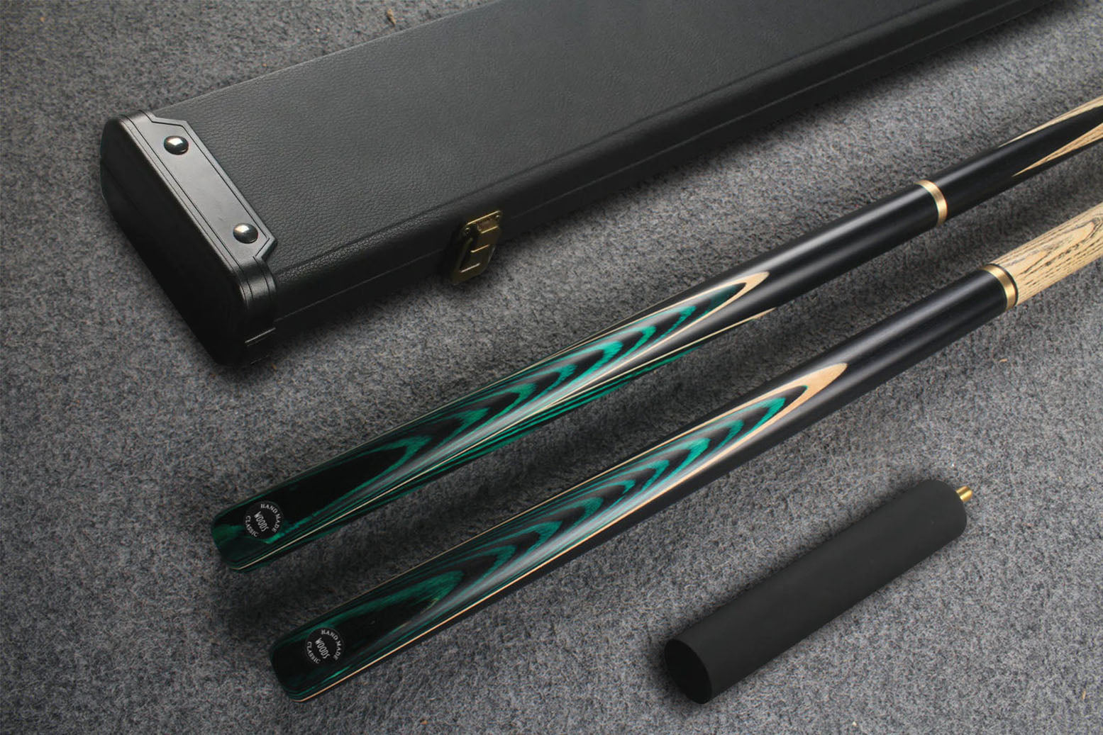 3/4 ASH english pool cue + break cue + case # 8066