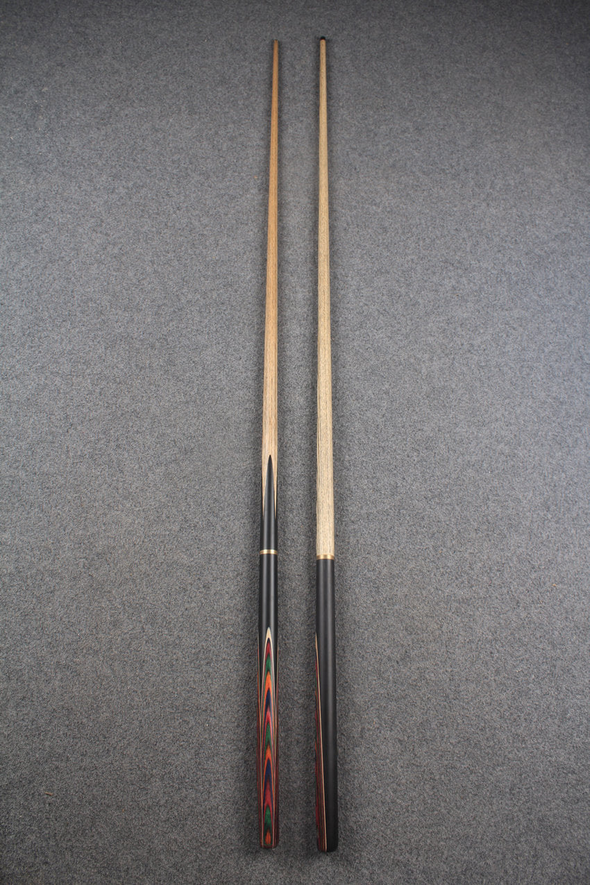 3/4 ASH english pool cue + break cue + case # 8067 WOODS CUES