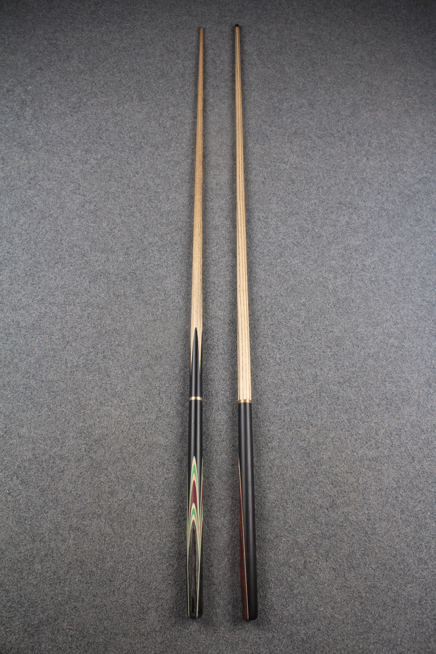 3/4 ASH english pool cue + break cue + case # 8068 WOODS CUES