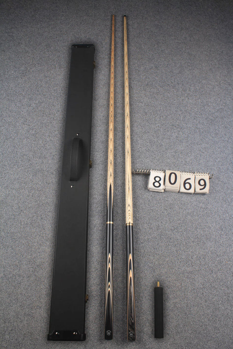 3/4 ASH english pool cue + break cue + case # 8069