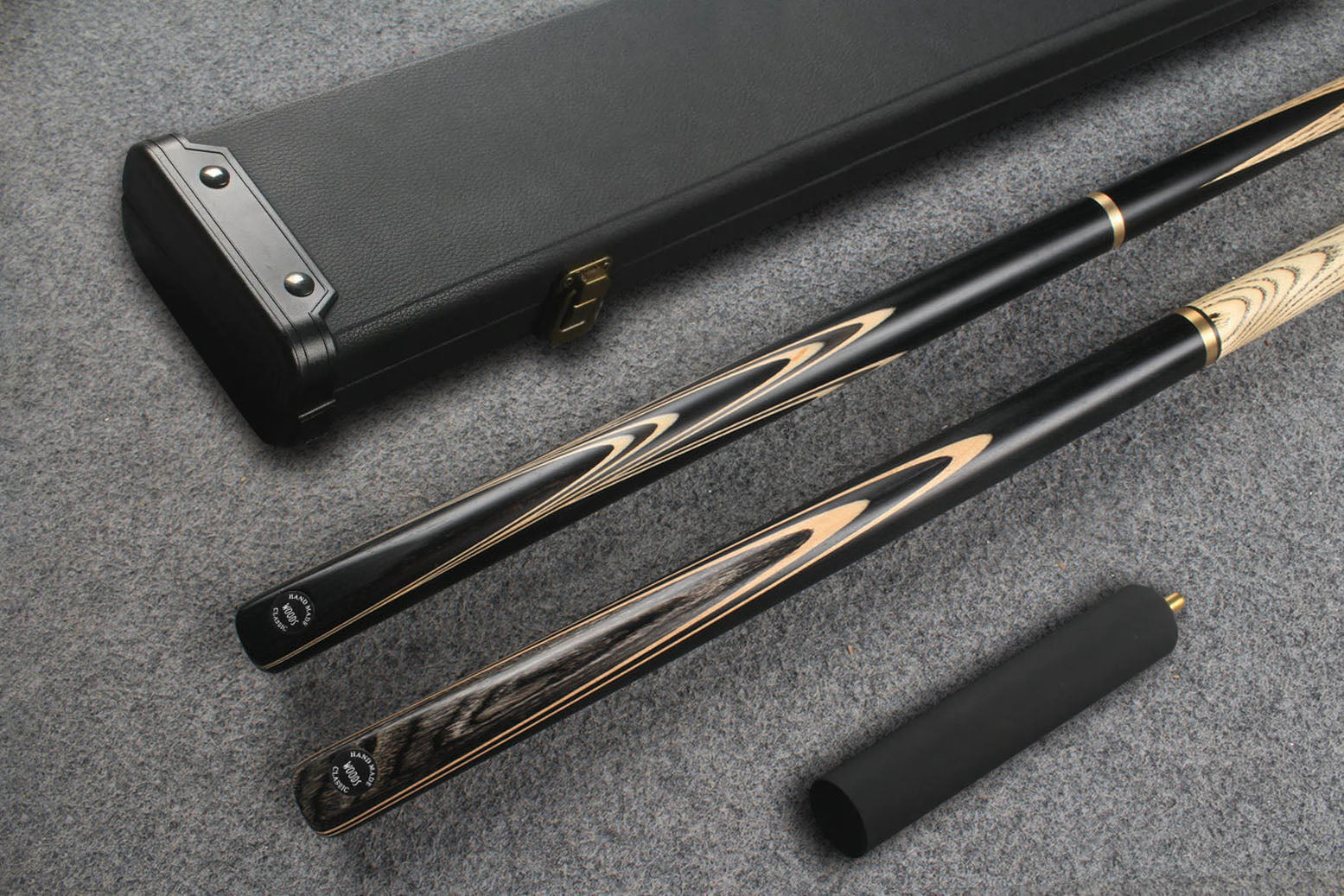 3/4 ASH english pool cue + break cue + case # 8069