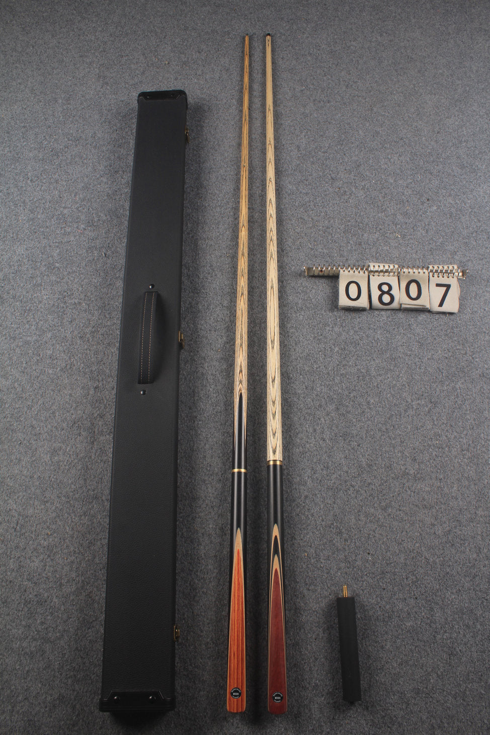 3/4 ASH english pool cue + break cue + case # 807