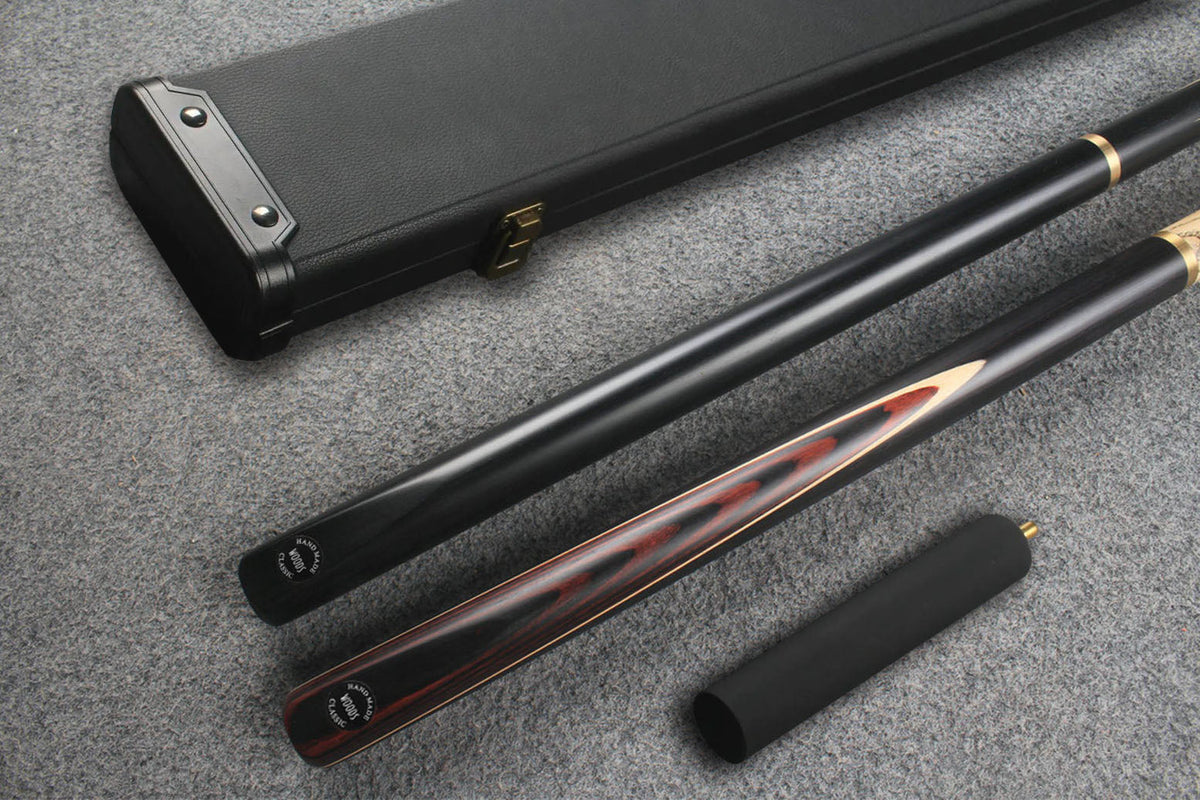 3/4 ASH english pool cue + break cue + case # 8070 WOODS CUES