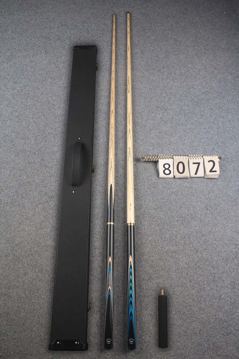 3/4 ASH english pool cue + break cue + case # 8072