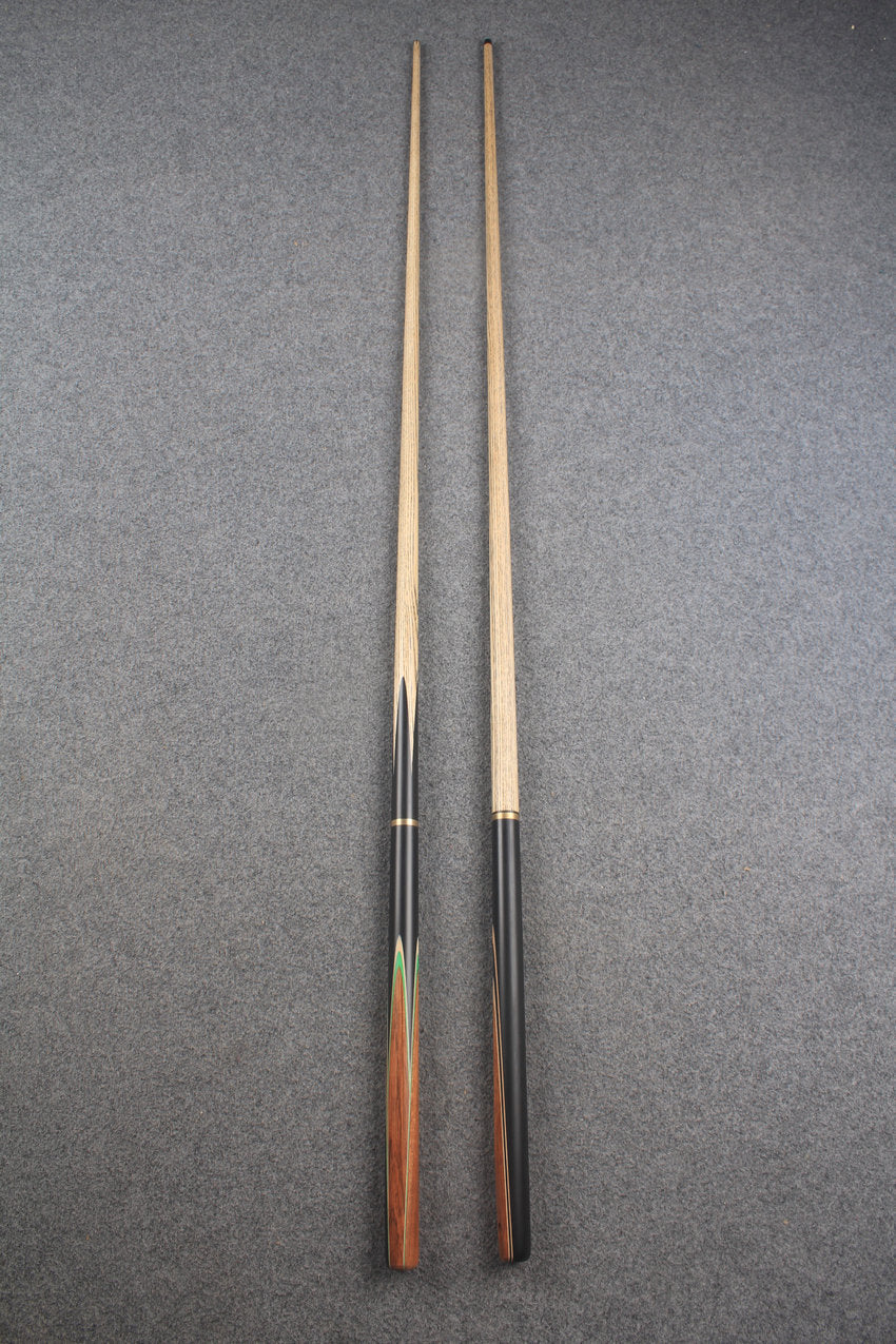 3/4 ASH english pool cue + break cue + case # 8073 WOODS CUES