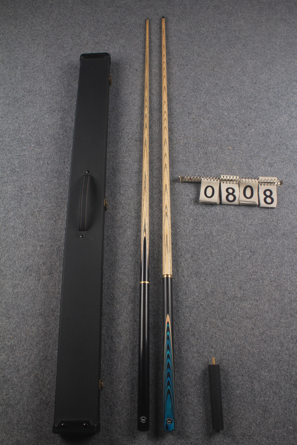 3/4 ASH english pool cue + break cue + case # 808