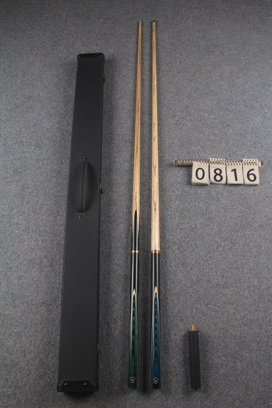 3/4 ASH english pool cue + break cue + case # 816