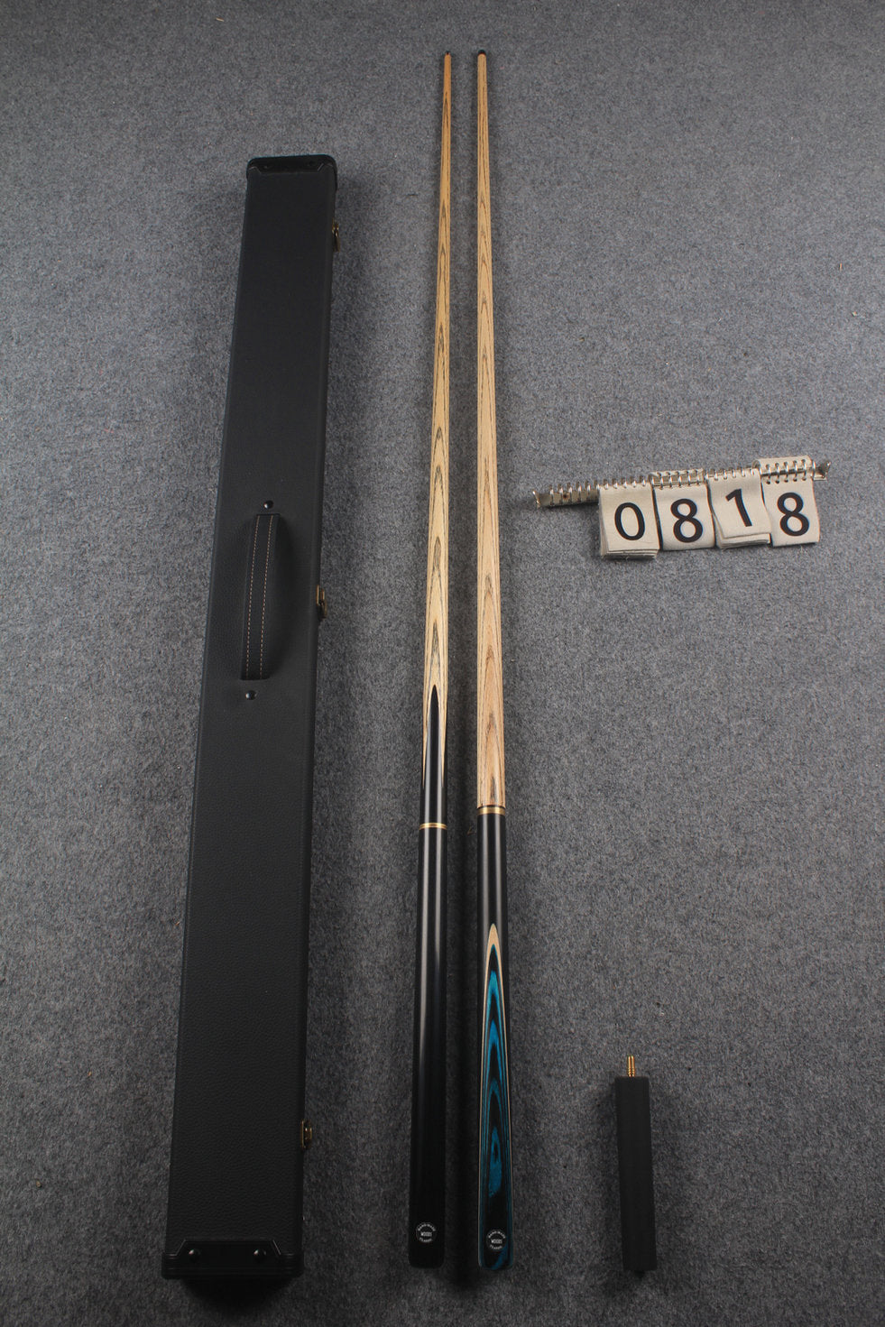 3/4 ASH english pool cue + break cue + case # 818