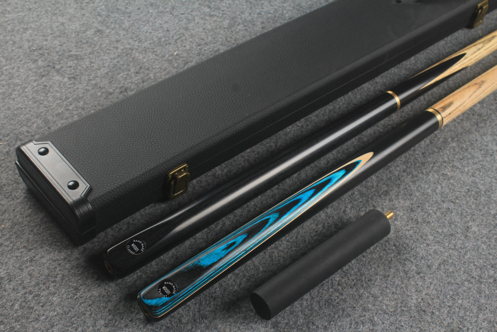 3/4 ASH english pool cue + break cue + case # 818