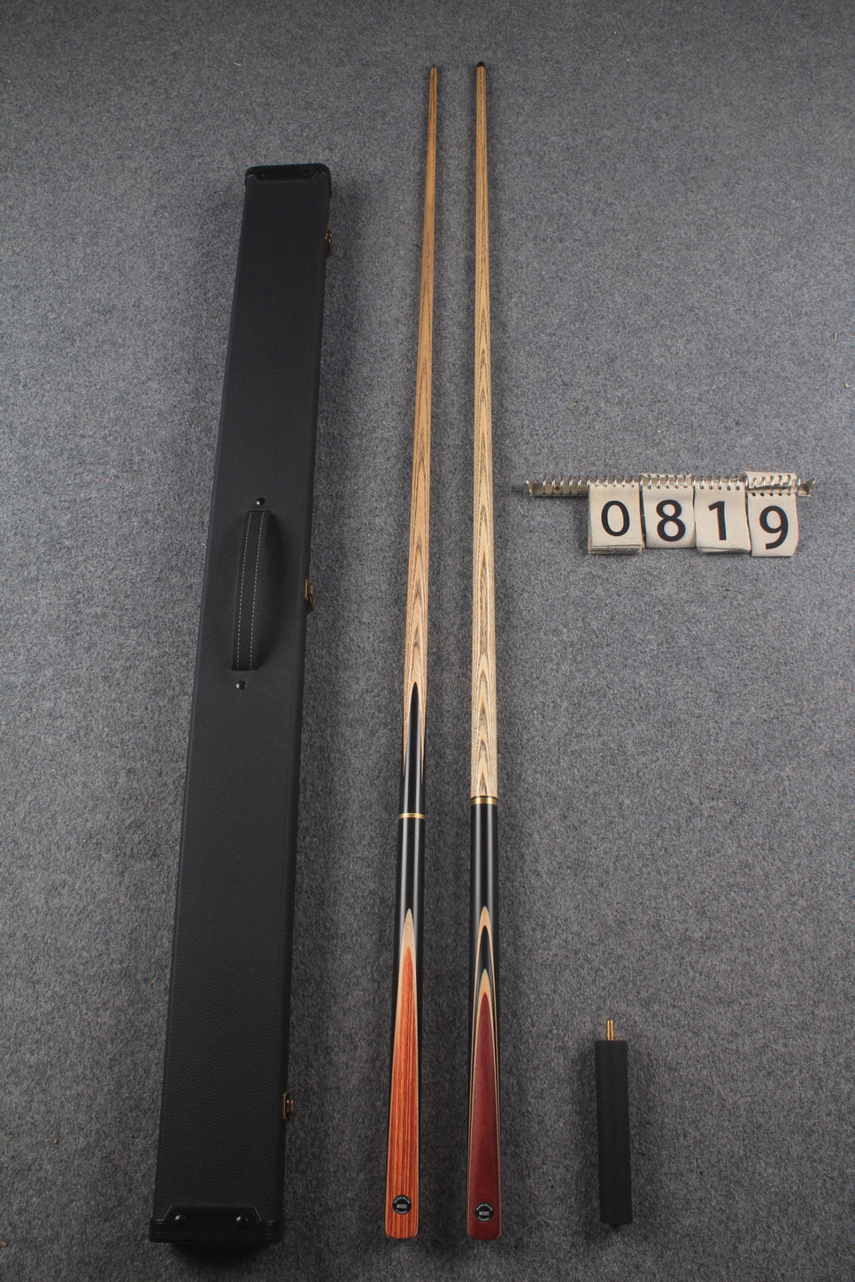 3/4 ASH english pool cue + break cue + case # 819