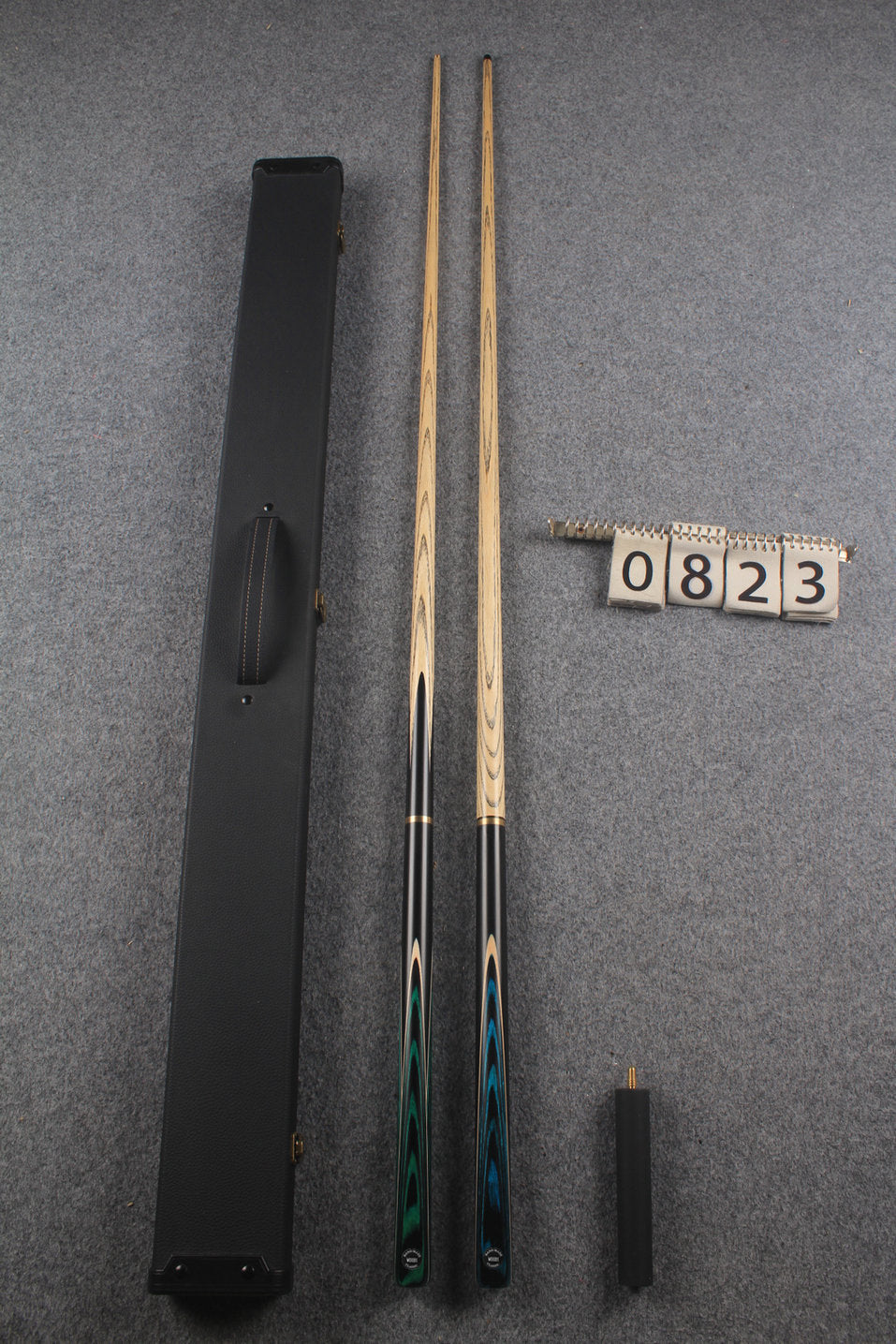 3/4 ASH english pool cue + break cue + case # 823