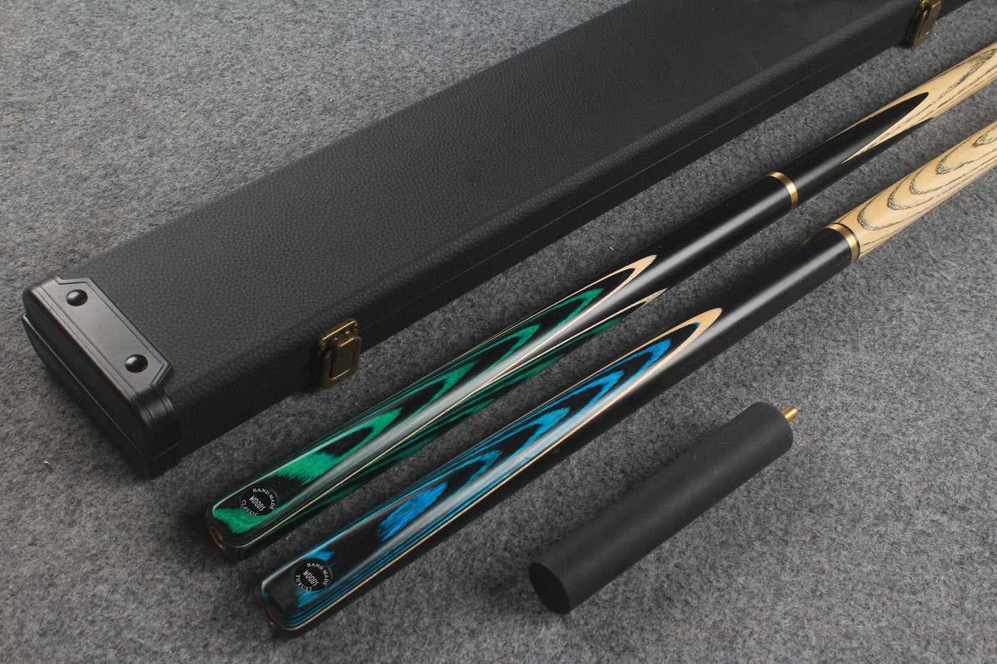 3/4 ASH english pool cue + break cue + case # 823