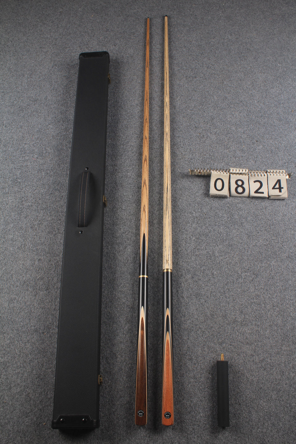 3/4 ASH english pool cue + break cue + case # 824