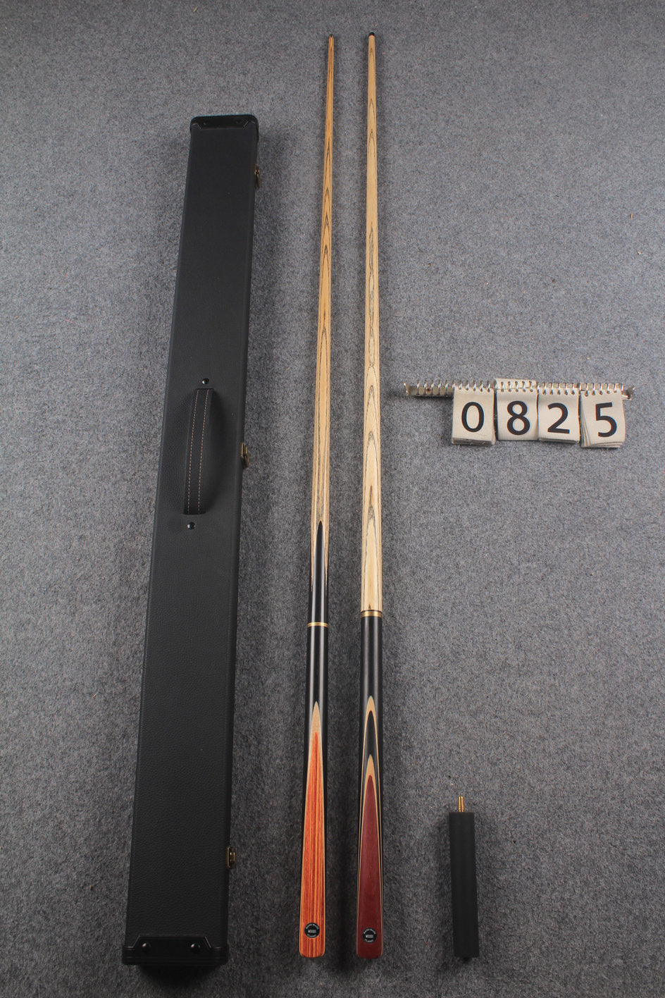 3/4 ASH english pool cue + break cue + case # 825