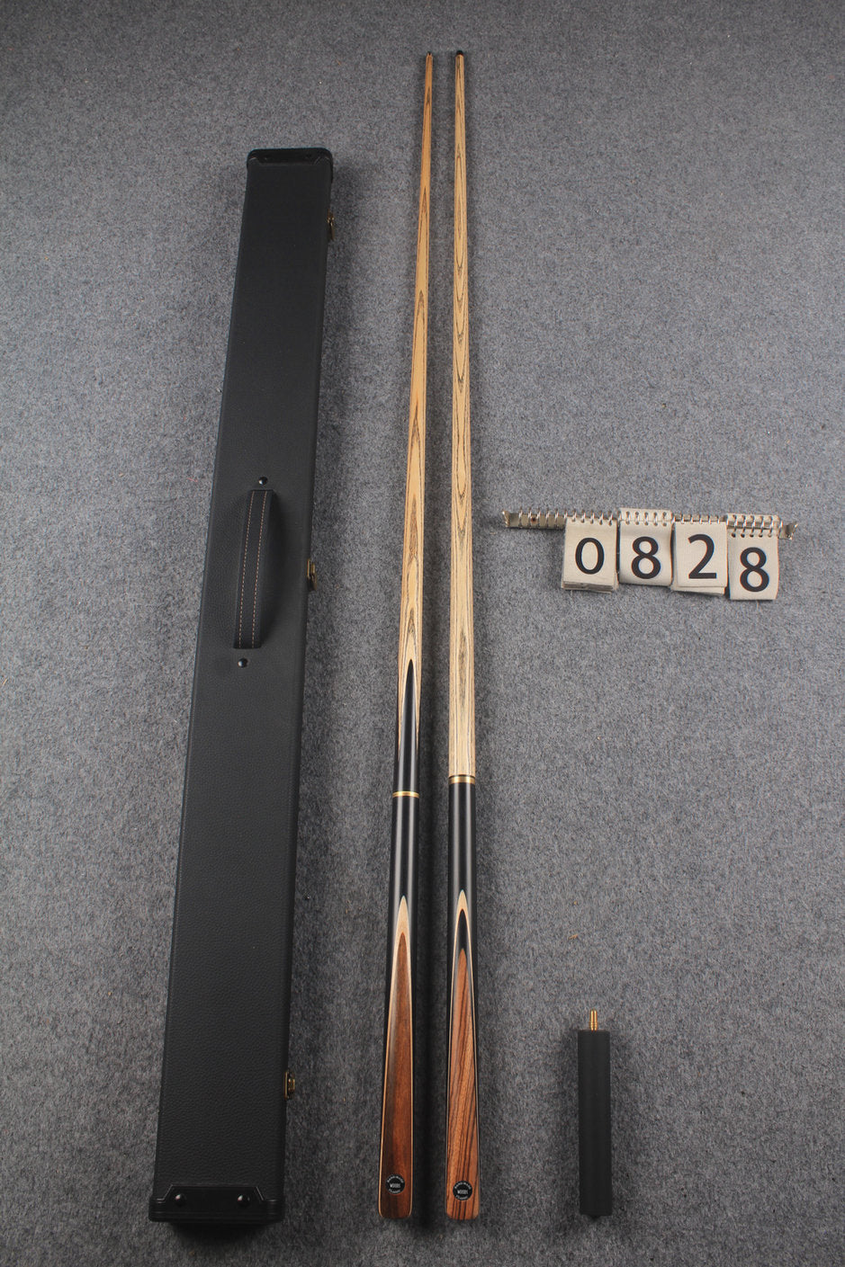 3/4 ASH english pool cue + break cue + case # 828