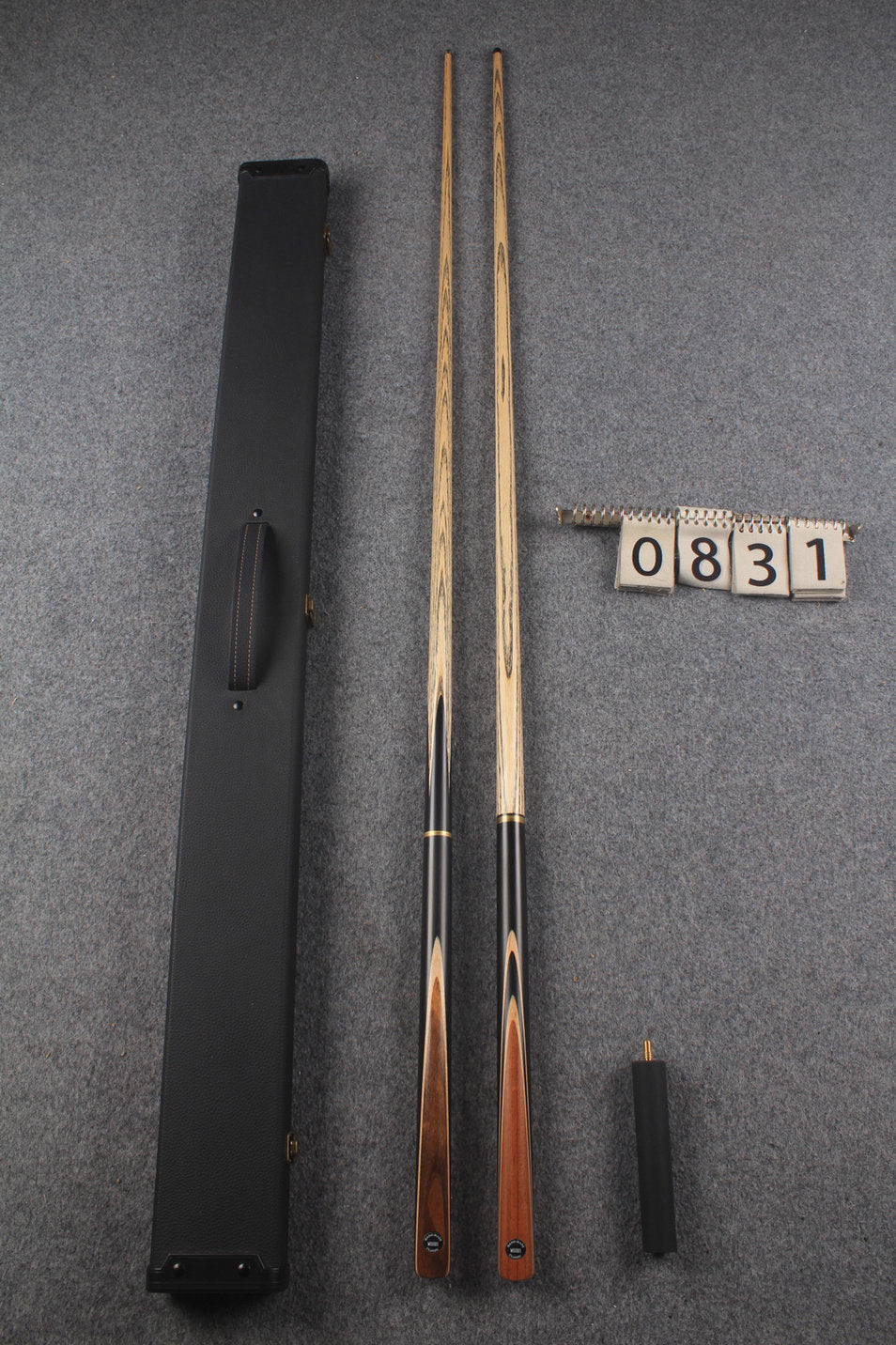 3/4 ASH english pool cue + break cue + case # 831