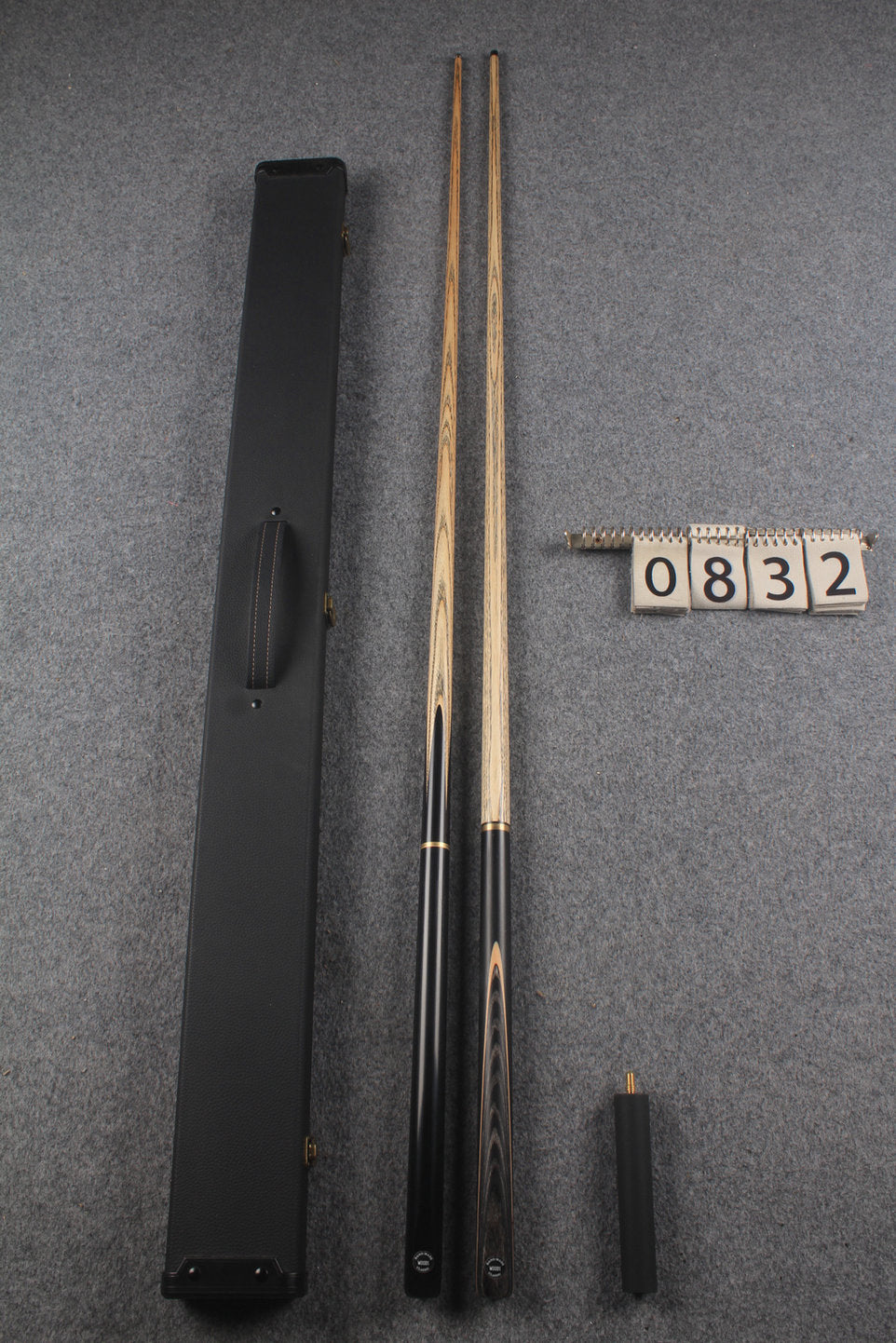 3/4 ASH english pool cue + break cue + case # 832