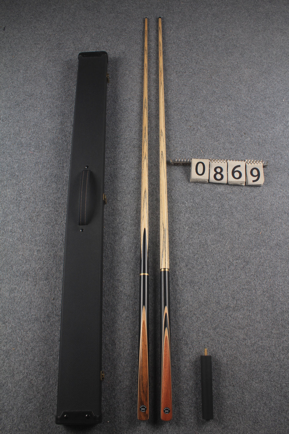 3/4 ASH english pool cue + break cue + case # 869