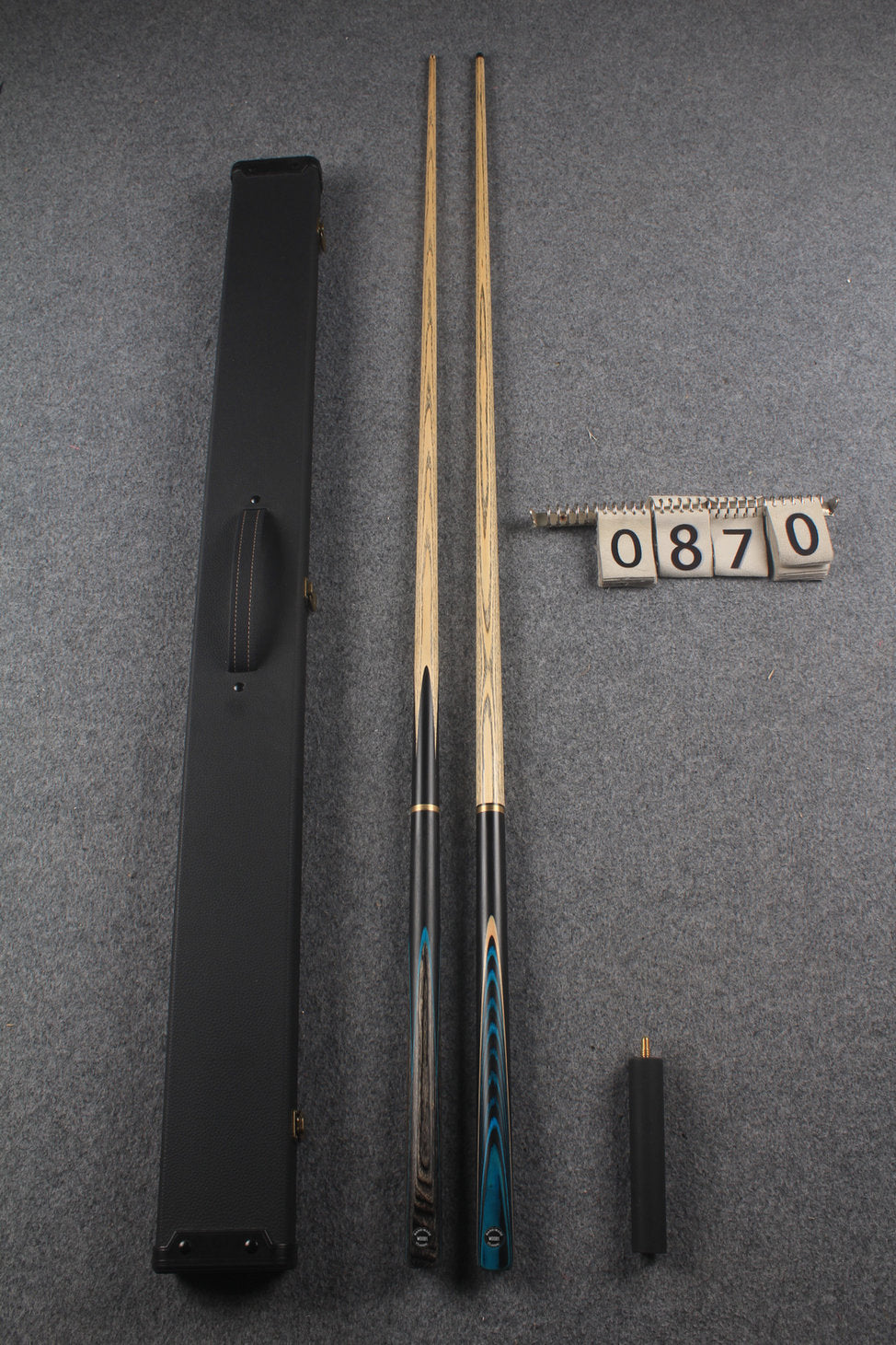 3/4 ASH english pool cue + break cue + case # 870