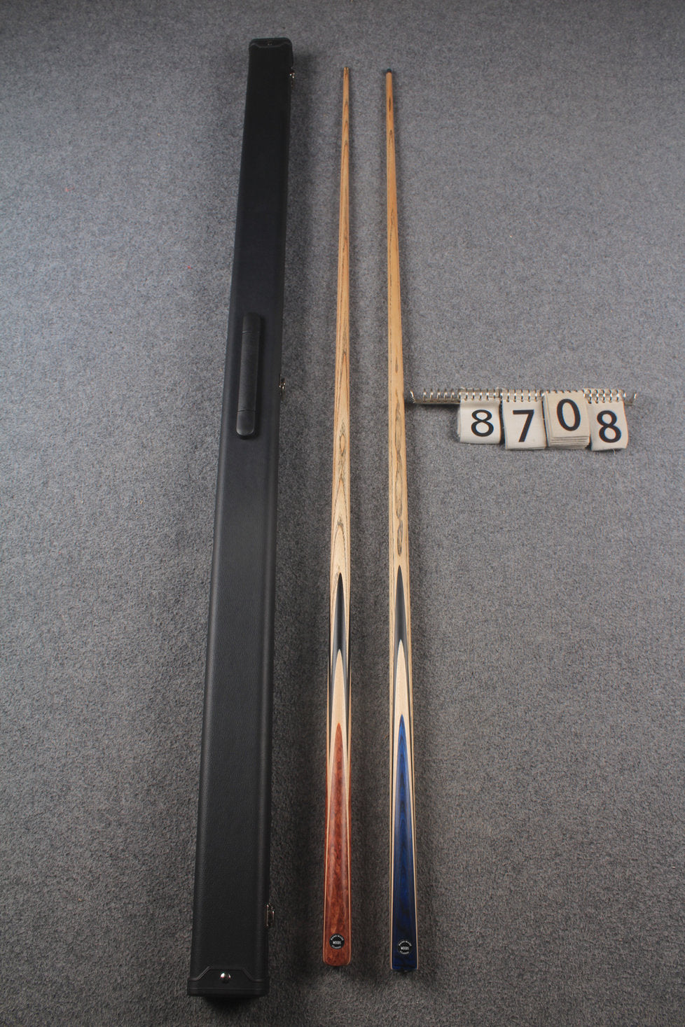 1 piece ASH english pool cue + break cue + case # 8708