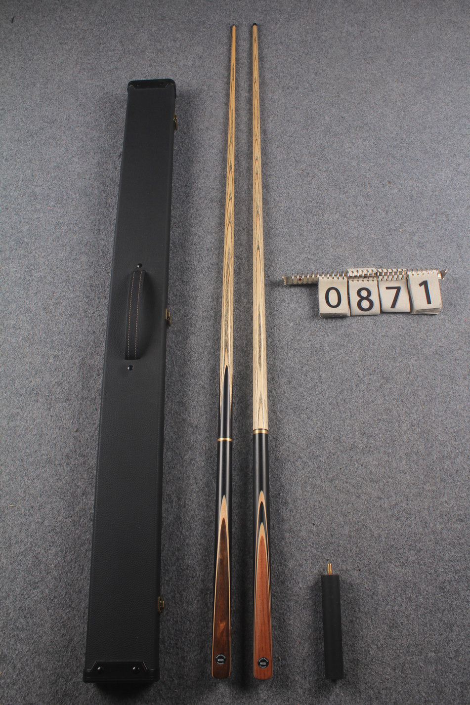 3/4 ASH english pool cue + break cue + case # 871