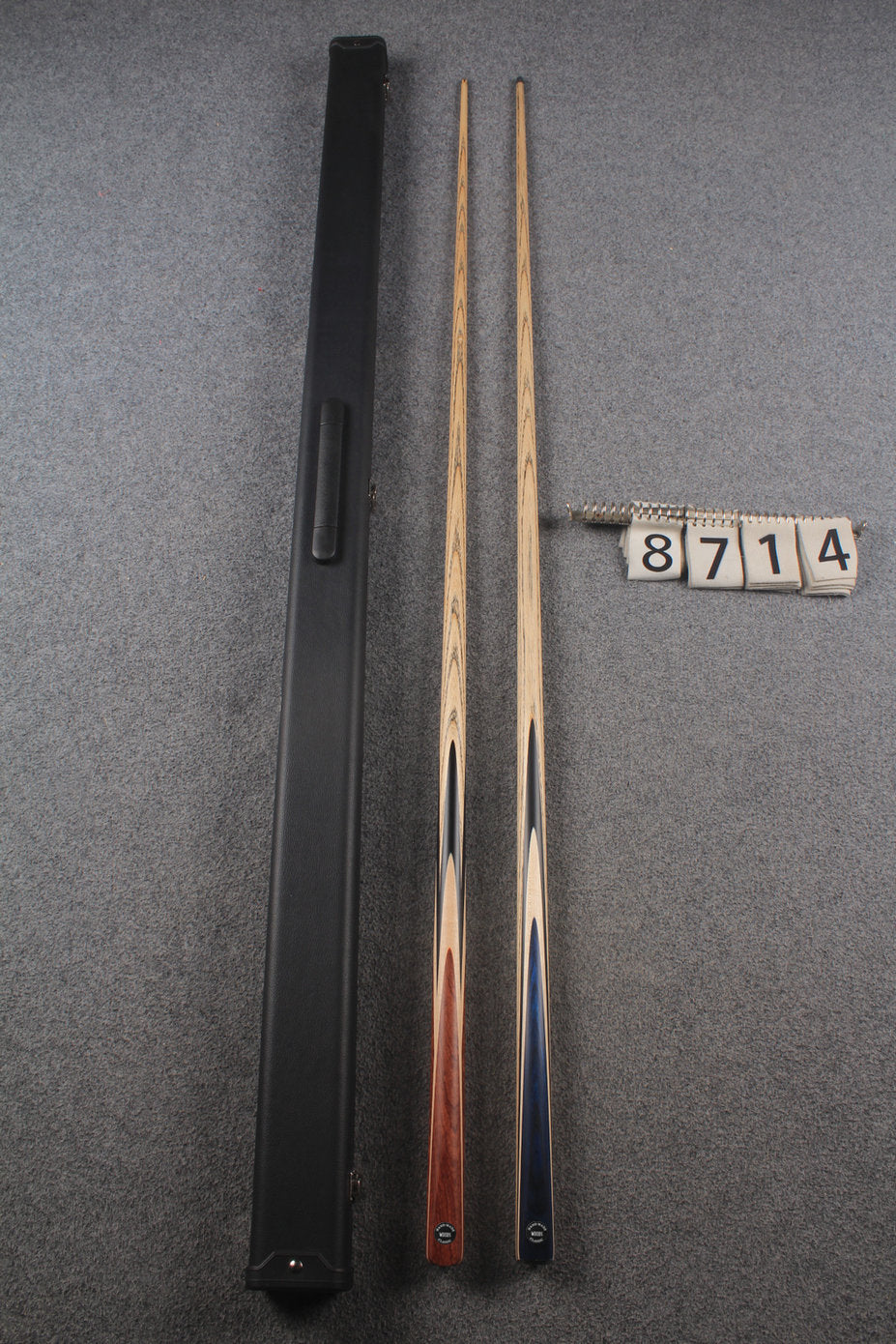 1 piece ASH english pool cue + break cue + case # 8714