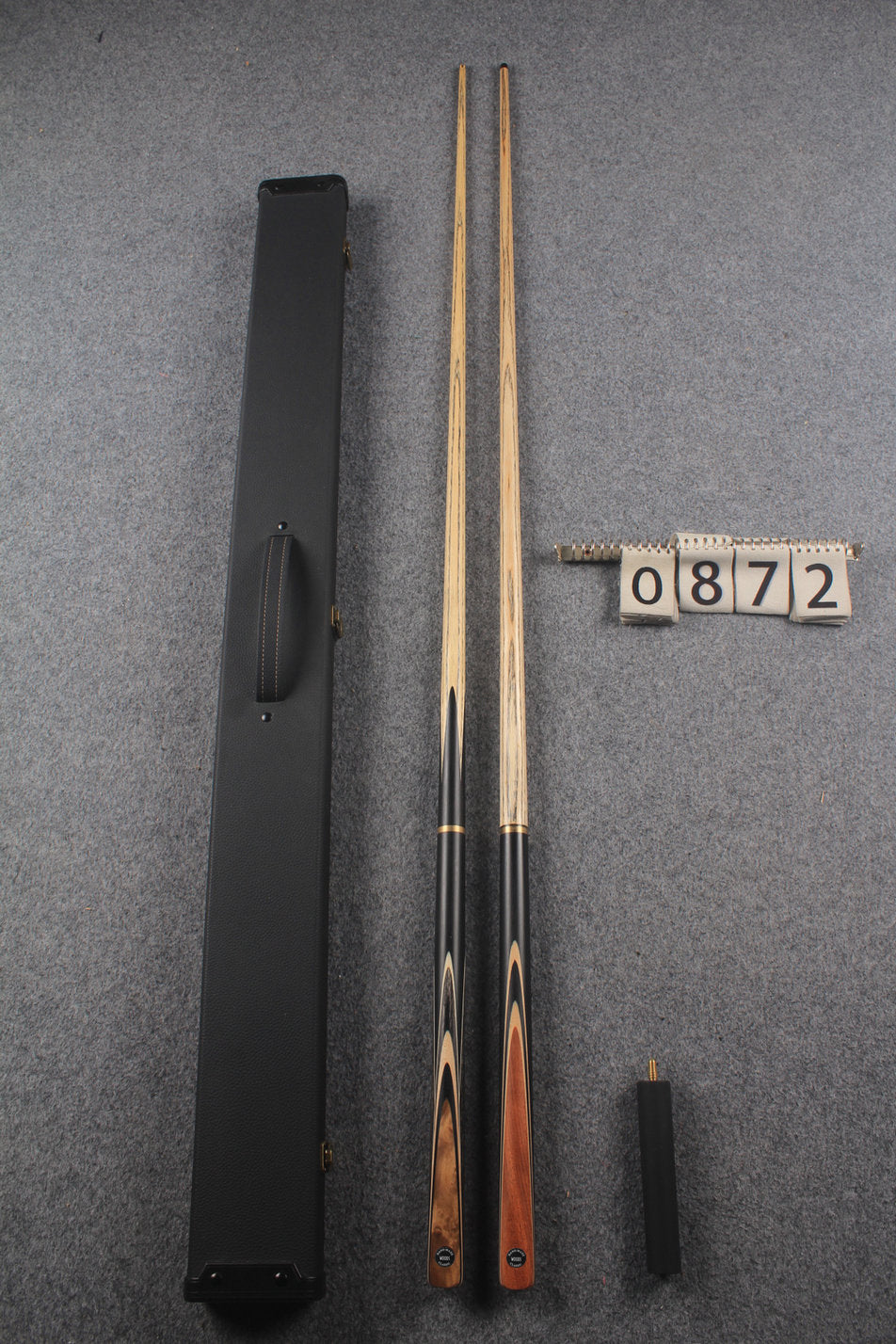 3/4 ASH english pool cue + break cue + case # 872