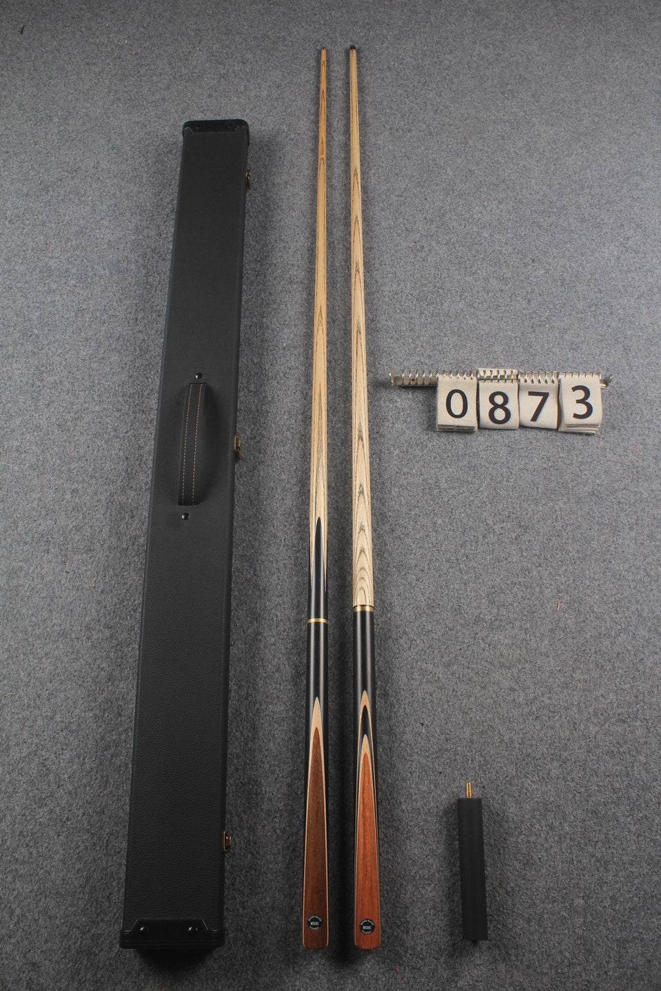 3/4 ASH english pool cue + break cue + case # 873