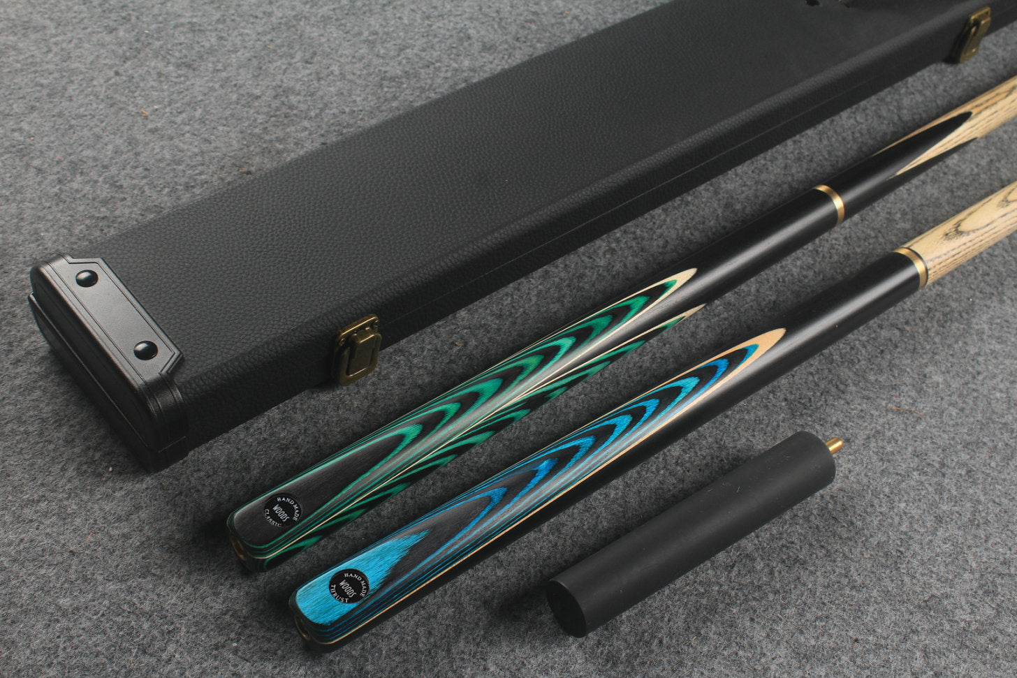 3/4 ASH english pool cue + break cue + case # 874