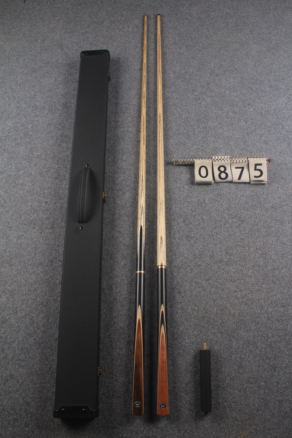 3/4 ASH english pool cue + break cue + case # 875