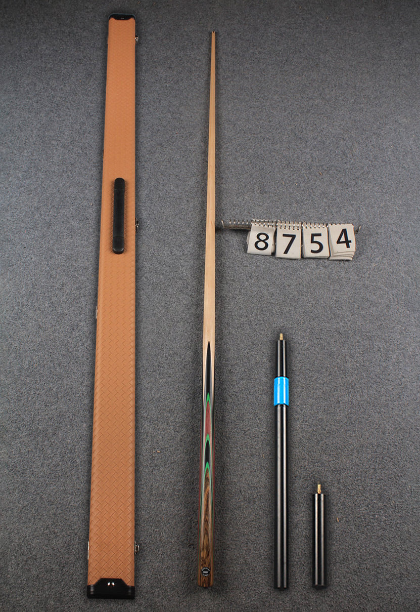 1 piece maple snooker cue # 8754 WOODS CUES